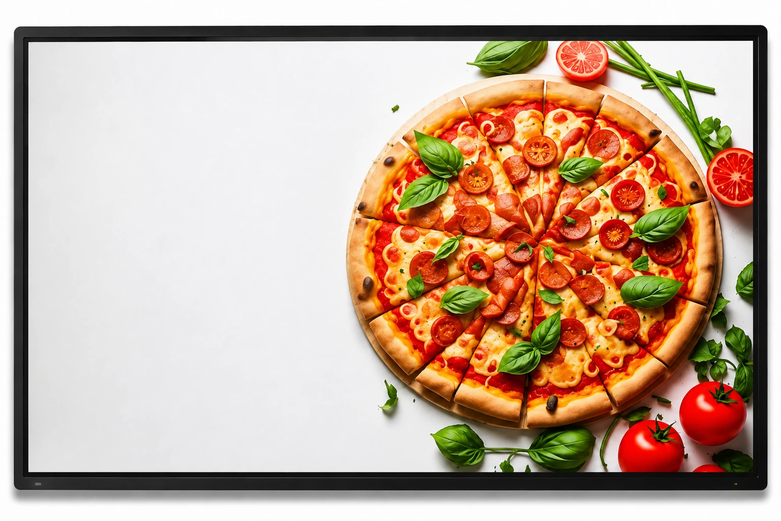 Menu board screen